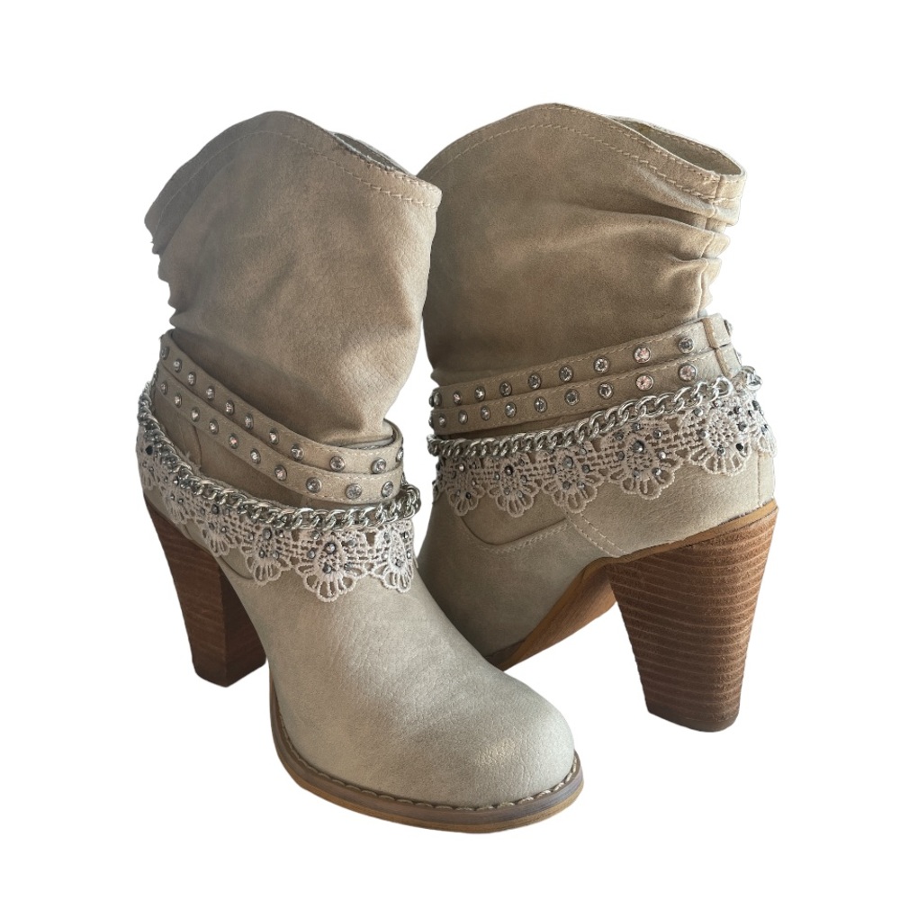 Women's Chunky Heeled Ankle Boot, Autumn Winter Fashion Suede Boots